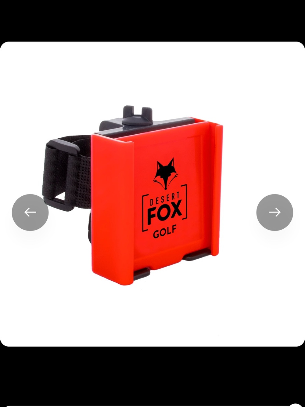 Red Phone Holster with Black StrapFox Golf Cell phone holder